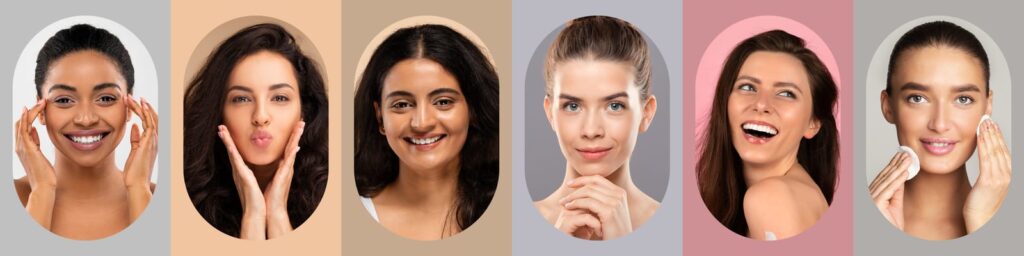 99822156 collage of diverse women showcasing skincare routines and natural beauty expressions 99822156 collage of diverse women showcasing skincare routines and natural beauty expressions